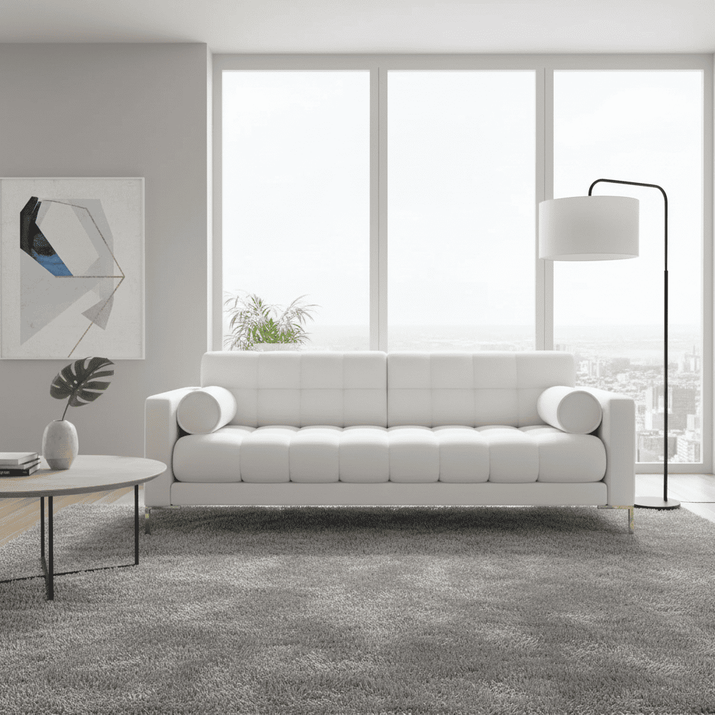 Canapé contemporain blanc