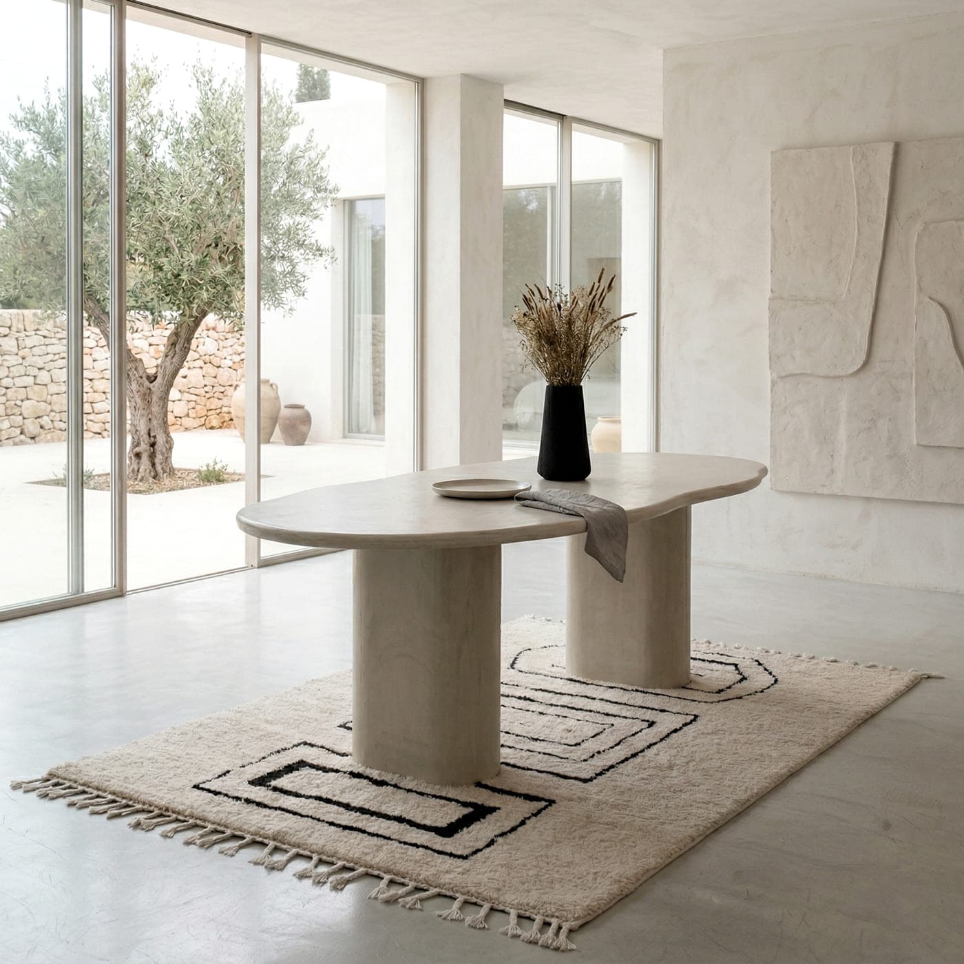 Table en Pierre Sahara